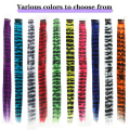 Synthetic Hair Extension 18 Inch Colorful Clip-In Hair Extensions Leopard Print Hairpiece For Women Girls Party Daily Use. 