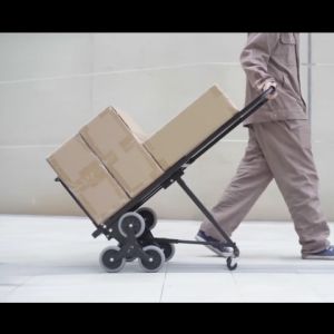 Borong365 Tri-Wheel Adjustable Handle Climbing Stair Trolley Heavy Duty Trolley Stair Trolley With Wheel Troli Barang