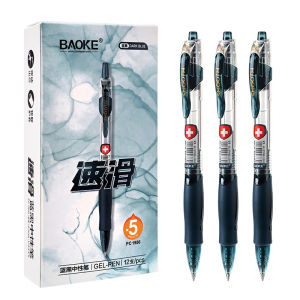 Baoke Ballpoint Pen 0.7mm Blue Black Water-Based Signature Pen Nurse Doctor Prescription Writing Tool Plastic Bullet Tip