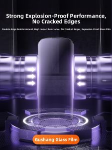 GUSGU | Full Screen Anti-Peek Anti-Fingerprint Tempered Glass Screen Protector for iPhone 17 Pro Max and iPhone 15 Pro