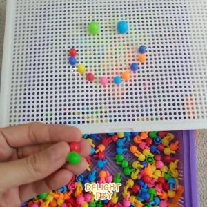 พร้อมส่ง📤ของเล่นบอร์ดหมุด ชุดใหญ่ 296 หลุม ลูกปัดจิ๊กซอว์ปริศนา เสริมสร้างความสามารถและจินตนาการของเด็ก เกมปริศนาฝึกสมอง