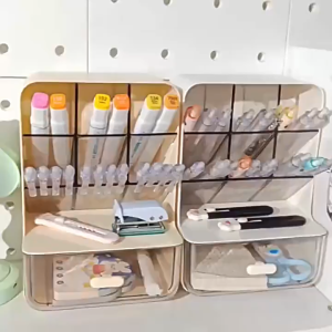 Slanted pencil holder desktop storage box office stationery and miscellaneous items desk storage pencil organizing rack