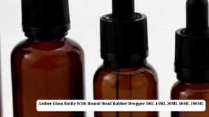 【1-3 Days Delivery】10-200ml Amber Glass Dropper Bottle Serum Bottle with Black Aluminum Cap