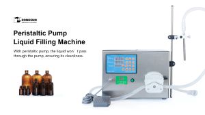 ZONESUN Liquid Filling Machine Single Head Semi-Automatic Essential Oil Perfume Peristaltic Pump Water Drink Bottle Filler