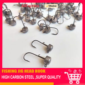 MrLurion 10pcs 1.5g 2.5g 3.5g 4.5g 6g fishing jig head hooks rig Ned head hooks for soft worm lure baits fishing tackle bass