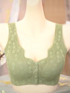 Bra Wanita Brukat Seamless 7041 Model Kancing BH Sport Wanita Tanpa Kawat Push Up Yoga Pakaian Dalam Wanita Crop Top Bra Renda Lace HHG