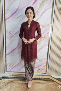 Fayna Kebaya Tunik Kerah V Neck Kebaya Modern Untuk Semua Acara