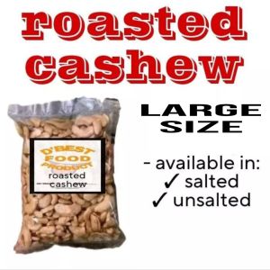 LARGE SIZE roasted cashew salted or no salt flavor ( kasoy ) 250 grams for sale. salted or unsalted and no oil diviextension jhonlet