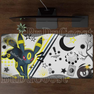 Bandai | HD printing Eevee family Anime pokemon Mouse Pad Cabinet Kawaii Tablepad XXL Keyboard Office PC Gaming Rubber overlock Desk Mat