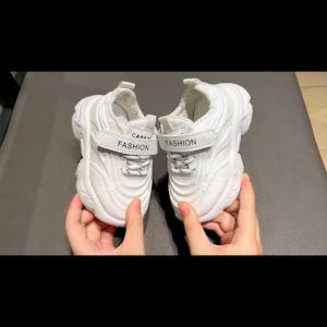 youNme Korean White Shoes For Baby Girls Platform Sneakers Fashion Casual Shoes 3 Year Old