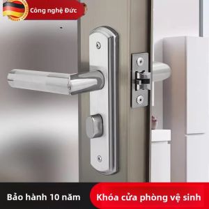MONLEYTA | Khóa phòng tắm bằng hợp kim nhôm khóa cửa phòng tắm đa năng không cần chìa khóa dùng trong gia đình có tay cầm bằng thép không gỉ