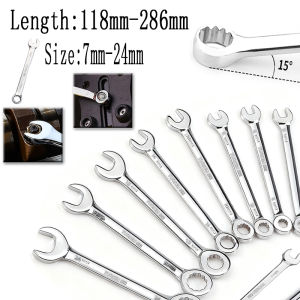 1-3Pc 7-24mm Combination Wrench Set Metric Splines Rings Open End Spanner Universal Automotive Repair Hand Tools for Mechanics