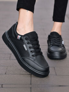 41 Plus Size All Black Work Shoes Womens Summer Long Standing Not Tired Working Shoes Mesh Breathable Non-Slip White Shoes Casual Board Shoes