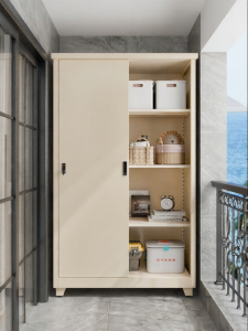 DIBIOU | Weatherproof Sliding Door Steel Storage Cabinet