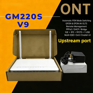 Gigabit upstream port GM220sV9 XPON ONU Modem (EPON & GPON) 4vlan Mul-SSID 1GE+3FE+1USB | Plug Setup 5v5