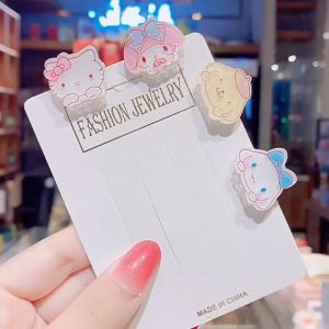 【Pharaoh🎀COD】 Lucu Jepang Meraih Klip Mahasiswa Gadis Akrilik Halus Glitter Jepit Rambut Mini