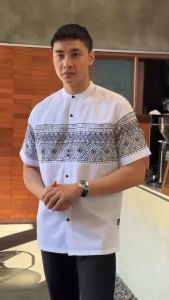 Baju Koko Pria Lengan Pendek Motif Batik Terkini Kekinian