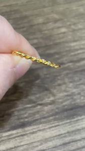 Poh Heng Jewellery 22K Rope Ring in Yellow Gold[Price By Weight]