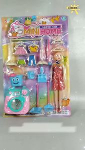 Mainan Anak Peralatan Laundry Bersih Bersih Barbie Edukasi