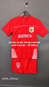 Jersey Bola Anak TIMNAS MERAH Usia 1 Tahun Sampai 15 Tahun Jersey Bola Anak Futsal Terbaru