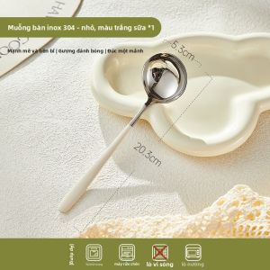 CAROTE | Muỗng Dài Elegance Hàn Quốc Chất Lượng Thực Phẩm cho Tráng Miệng và Súp