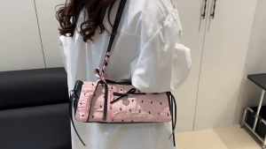 Túi kẹp nách hoạt tiết nơ Lolita Y2K siêu hottrend 6166 hàng Quảng Châu có sẵn