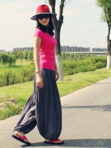 Holiday Bloomers Womens Summer Indian Large Size Loose Drooping Good Trousers Womens Multi-Color Womens Pants Ethnic Style Casual Pants