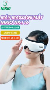Máy Massage Mắt Nikio NK-116 - Mát Xa Túi Khí Giảm Đau Mỏi Mắt Cải Thiện Sức Khỏe Mắt Kết Hợp Âm Nhạc Tạo Cảm Giác Thư Giãn