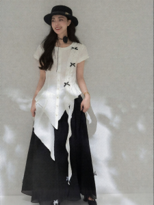 KEIKO | Áo Sơ Mi Ôm Body Asymmetric Với Đường Xòe Romatic
