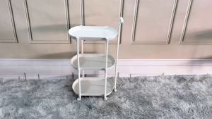 Removable Trolley Side Table With Wheels Small Coffee Table Tray BedSide Table Meja Tepi Sofa Meja Kecil Corner Table