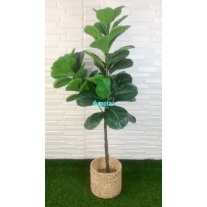 Pohon Hias Tanaman Plastik Ketapang X3 T140 Latex Cover Pot Eceng Gondok L Dekorasi Studio Aesthetic