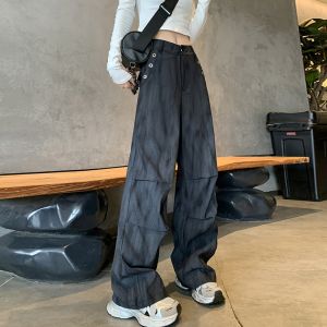 Quần Ống Rộng Phong Cách Mỹ Ngọt Ngào Mát Mẻ Cho Nữ Xuân Thu Rộng Rãi Thon Gọn Thẳng Quần Dài Thường Ngày Cỡ Nhỏ