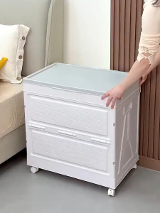 【COD】Large Capacity Foldable Storage Box with Wheels Space-Saving Flip-Top Clothes Organizer for Closet Wardrobe Home Toy