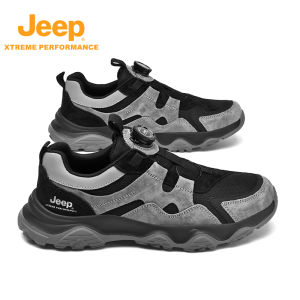 Jeep | Jeep Mens Autumn Winter New Style Outdoor Climbing Shoes Wear Resistant Anti-Slip Quick-On Rotation Button Casual Hiking Boots