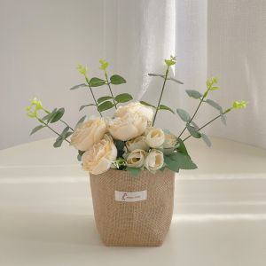 Bó Hoa Hồng Giả Trang Trí Tường Nhà Bếp Phong Cách Hiện Đại Hoa Tươi Lâu Bền Dùng Trong Nhà Vật Dụng Trang Trí Nhà