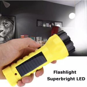 ✅100% Original AMZ Portable Solar Flashlight Home Rechargeable Torch Powerful Emergency Lamp