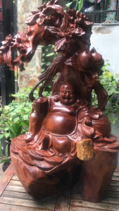 Tượng Gỗ Mỹ Nghệ Phật Di Lặc Ngồi Đào Kích Thước Cao 85cm x Đk 50cm Anh Chị Trưng Phòng Khách ở Nhà hay Công Ty Đẹp Tốt chỉ có 12500k ạ