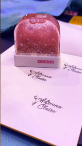 STARDUST PRE-INKED STAMP BLUE OR PINK