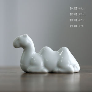 Creative Ceramic Camel Pen Holder Calligraphy Supplies Mini Ornament Business Accessories Small Calligraphy Brush Weights