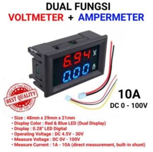 Alat Pengukur Listrik Voltmeter Ammeter LED