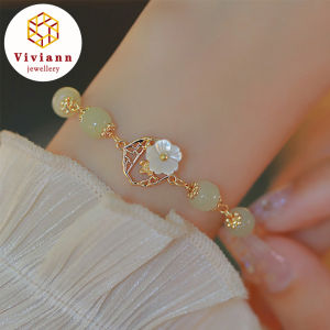 Viviann Original Love Flower Jade Beaded Bracelet Charm Bracelets Jades Bangle String Strand Bracelets Friendship Wrap Bracelet For Women Jewelry Femme green Jade Bracelet Gift