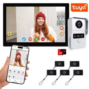 Hệ Thống Chuông Cửa Video Kỹ Thuật Số 2 Dây Màn Hình Không Dây WIFI 10.1 Inch Camera 1080P Với Ứng Dụng Tuya Mở Khóa Và Thẻ Nhớ 32GB