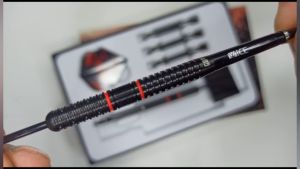 ONE80 STEEL TIP DART - 24G JIM WILLIAMS BLACK RED HD TUNGSTEN SIGNATURE STEEL DARTS (ARROW DART)