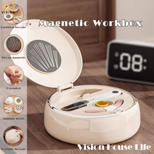 Vision Light luxury Sewing Kit Box Portable Sewing Tool and Thread Storage Box Portable Thread Bag with 21 Sewing Accessories Multifunctional Knitting Set for Home Travel