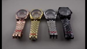 NH35 40mm Sapphire Glass Case Plating Silver Gold Black Rose Gold Watch Case For NH34 NH35 NH36 NH38 Movement for 28.5mm dial
