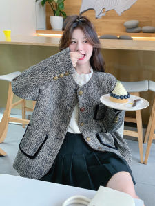 Fashionable Tweed Short Jacket Womens Autumn 2025 New Style Little Personality High-End Sensation Slimming Coat Pocket Detail