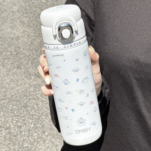 Cốc Nước Cách Nhiệt Bằng Thép Không Gỉ 316 Có Ống Hút Dung Tích 500ml-750ml Cốc Nước Đi Học Cốc Trẻ Em Dễ Mang Theo Dễ Sử Dụng