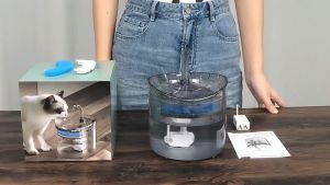 น้ำพูมาว สีใส กรองน้ำสำหรับสัตว์เลี้ยง แบบกลม น้ำพูมาวสัตว์เลี้ยงอัตโนมัติ