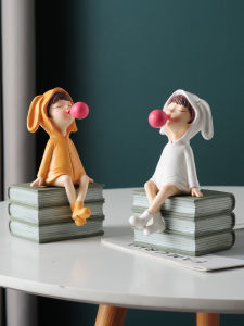 Modern Minimalist Luxury Home Decorative Figurines Healing Series Living Room Bedroom Desktop Ornaments Resin Crafted Statues