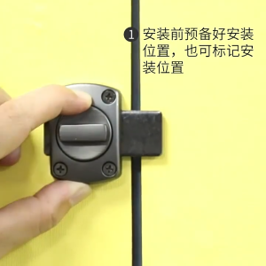 Heavy Duty Security Rotary Door Latch No Drill No Nail Anti Theft Surface Mounted With Lock